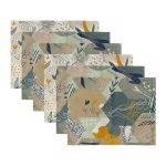 6'lı Renkli Geometrik Şekilli Özel Tasarım Amerikan Servis Seti Realhomes