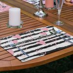 6'lı Siyah Pembe Özel Tasarım Sevgili Temalı Amerikan Servis Seti Realhomes