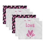 6'lı Love You Özel Tasarım Aşk Temalı Amerikan Servis Seti Realhomes