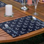 6'lı Lacivert Zigzag Denizci Tasarımlı Amerikan Servis Seti Realhomes