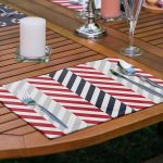 6'lı Bordo & Laciver Denizci Temalı Amerikan Servis Seti Realhomes