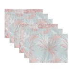 - Servis6li-Set456-Gorsel3 - Realhomes  6'lı Soft Renkli Tropik Yaprak Motifli Amerikan Servis Seti Realhomes