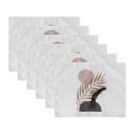 6'lı Bohem Kurumuş Yaprak Tasarımlı Amerikan Servis Seti Realhomes