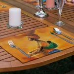 6'lı Etnik Kültürlü African Kadın Tasarımlı Amerikan Servis Seti Realhomes