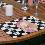 - Servis6li-Set460-Gorsel2 - Realhomes  6'lı Kareli Dama Zemin Sevimli Kız Tasarımlı Amerikan Servis Seti Realhomes