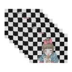 - Servis6li-Set462-Gorsel3 - Realhomes 6'lı Kareli Dama Zemin Sevimli Kız Tasarımlı Amerikan Servis Seti Realhomes