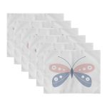 - Servis6li-Set466-Gorsel3 - Realhomes  6'lı Soft Renkli Kelebek Tasarımlı Amerikan Servis Seti Realhomes