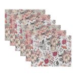 - Servis6li-Set468-Gorsel3 - Realhomes  6'lı Pastel Zemin Kurumuş Çiçek Çizimli Amerikan Servis Seti Realhomes