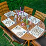 - Servis6li-Set469-Gorsel1 - Realhomes 6'lı Beyaz Zemin Kara Kalem Çizimli Amerikan Servis Seti Realhomes