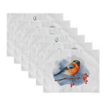 6'lı Özel Tasarım Kuş & Şamdan Motifli Amerikan Servis Seti Realhomes