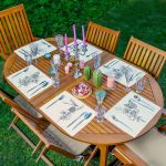 - Servis6li-Set482-Gorsel1 - Realhomes  6'lı Krem Zemin Karakalem Çiçek Tasarımlı Amerikan Servis Seti Realhomes