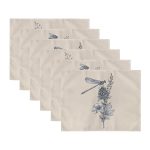 - Servis6li-Set482-Gorsel3 - Realhomes  6'lı Krem Zemin Karakalem Çiçek Tasarımlı Amerikan Servis Seti Realhomes