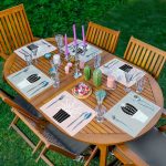 6'lı Gri & Pembe Zeminli Saksılı Kaktüs Tasarımlı Amerikan Servis Seti Realhomes