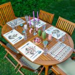 6'lı Beyaz Zeminde Etnik İskandinav Tasarımlı Amerikan Servis Seti Realhomes