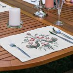 6'lı Beyaz Zeminde Etnik İskandinav Tasarımlı Amerikan Servis Seti Realhomes