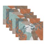 - Servis6li-Set495-Gorsel3 - Realhomes 6'lı Tropik Yaprak Özel Tasarımlı Amerikan Servis Seti Realhomes