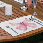 6'lı Renkli Suluboya Kelebek Çizimli Amerikan Servis Seti Realhomes