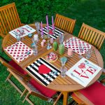 6'lı Kırmızı Love Temalı Özel Tasarım Amerikan Servis Seti Realhomes