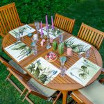 - Servis6li-Set502-Gorsel1 - Realhomes 6'lı Beyaz Zemin Yeşil Tropik Yaprak Motifli Amerikan Servis Seti Realhomes