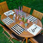 6'lı Siyah Beyaz Love Temalı Özel Tasarım Amerikan Servis Seti Realhomes