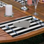 6'lı Siyah Beyaz Love Temalı Özel Tasarım Amerikan Servis Seti Realhomes