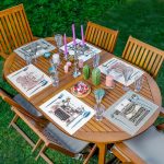 6'lı Renkli Zemin Antika Daktilo Çizimli Amerikan Servis Seti Realhomes