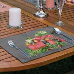 6'lı Renkli Zemin Mum Konseptli Amerikan Servis Seti Realhomes