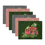 6'lı Renkli Zemin Mum Konseptli Amerikan Servis Seti Realhomes