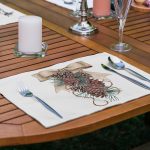 6'lı Özel Tasarım Mum & Kozalak Temalı Amerikan Servis Seti Realhomes