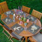 - Servis6li-Set521-Gorsel1 - Realhomes 6'lı Füme Zemin Tüy & Yaprak Tasarımlı Amerikan Servis Seti Realhomes