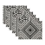 - Servis6li-Set523-Gorsel3 - Realhomes 6'lı Siyah Beyaz Etnik Geometrik Çizimli Amerikan Servis Seti Realhomes