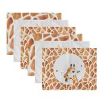 6'lı Özel Çizim Zürafa Tasarımlı Amerikan Servis Seti Realhomes