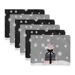 6'lı Siyah & Gri Hediye Paketleri Yılbaşı Temalı Amerikan Servis Seti Realhomes