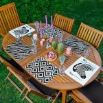 - Servis6li-Set53-Gorsel1 - Realhomes 6'lı Siyah Beyaz Zebra Desen Tasarımlı Amerikan Servis Seti Realhomes