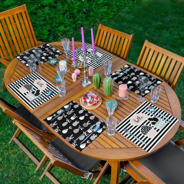 6'lı Özel Tasarım Yılbaşı Temalı Amerikan Servis Seti Realhomes