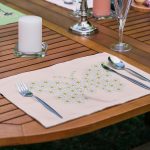 6'lı Renkli Zemin Papatya Kelebek Özel Tasarımlı Amerikan Servis Seti Realhomes