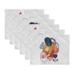 6'lı Özel Tasarım Onedraw Çizimli Amerikan Servis Seti Realhomes