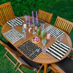 6'lı Gold Detaylı Siyah Beyaz Çizgiler Amerikan Servis Seti Realhomes