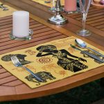 6'lı Etnik Afrika Kadın Motifli Amerikan Servis Seti Realhomes