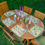 - Servis6li-Set66-Gorsel1 - Realhomes 6'lı Yeşillikler İçinde Flamingo Tasarımlı Amerikan Servis Seti Realhomes