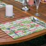 - Servis6li-Set66-Gorsel2 - Realhomes 6'lı Yeşillikler İçinde Flamingo Tasarımlı Amerikan Servis Seti Realhomes