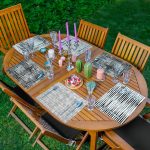 6'lı Siyah Beyaz Çizgili Özel Tasarım Amerikan Servis Seti Realhomes