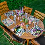 6'lı Renkli Karmaşık Tasarımlı Amerikan Servis Seti Realhomes