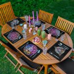 6'lı Neon Renkli Göz & Mandala Tasarımlı Amerikan Servis Seti Realhomes