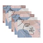 6'lı Pastel Renkli Onedraw Özel Tasarımlı Amerikan Servis Seti Realhomes