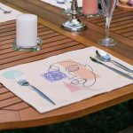 6'lı Onedraw Silüet & Gül Tasarımlı Amerikan Servis Seti Realhomes