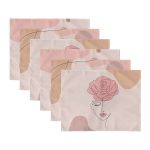 - Servis6li-Set87-Gorsel3 - Realhomes 6'lı Onedraw Silüet & Gül Tasarımlı Amerikan Servis Seti Realhomes