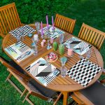 6'lı Renkli Geometrik Şekiller Özel Tasarım Amerikan Servis Seti Realhomes