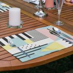 6'lı Renkli Geometrik Şekiller Özel Tasarım Amerikan Servis Seti Realhomes