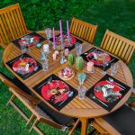 - Servis6li-Set91-Gorsel1 - Realhomes  6'lı Kırmızı Zemin Yelpazeli Japon Kadın Tasarımlı Amerikan Servis Seti Realhomes